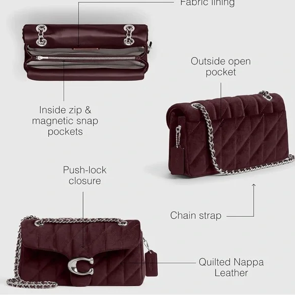 NWT coach Tabby Shoulder Bag With Quilting - Picture 3 of 6